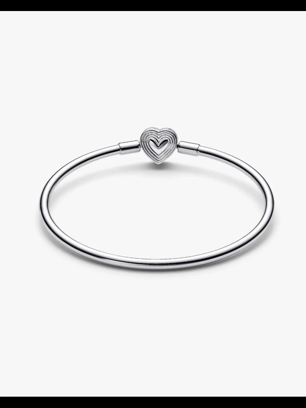 Pandora Radiating Heart Clasp Bangle 593752C00-21Sterling silver NWT
